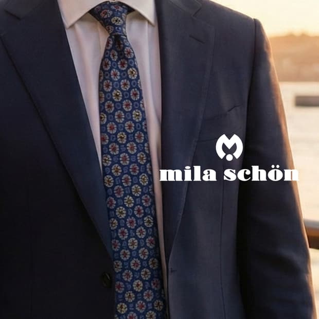 밀라숀 실크 네이비 마이크로 기하 패턴 넥타이 9cm A+등급 K1784