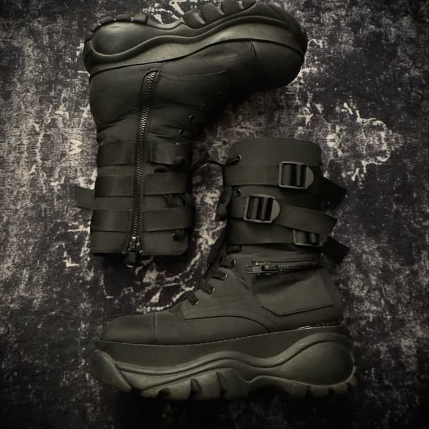 “Dolls Kill” pocket combat boots