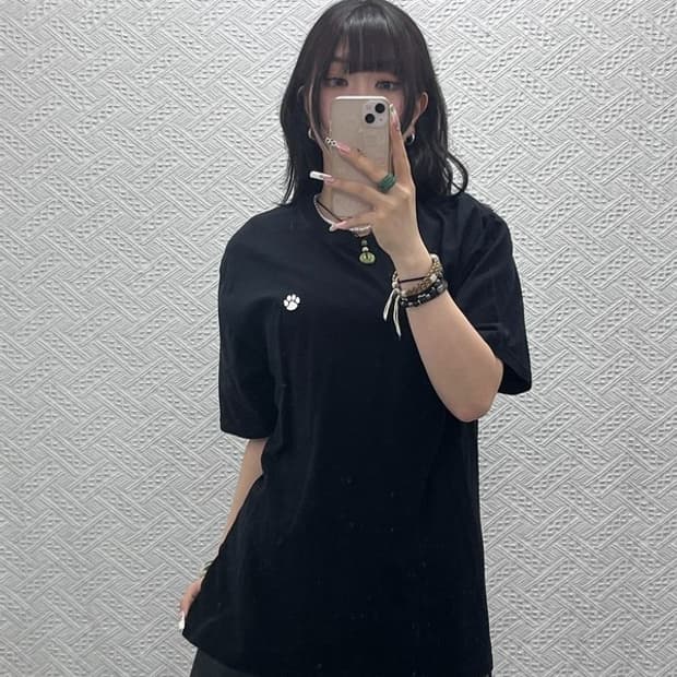디스이즈네버댓 빈티지 캐주얼 키치 프린팅 반팔티 S C11434