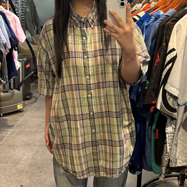 [NO.9] 폴로 반팔 체크셔츠