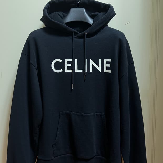 셀린느 로고 후드티 L