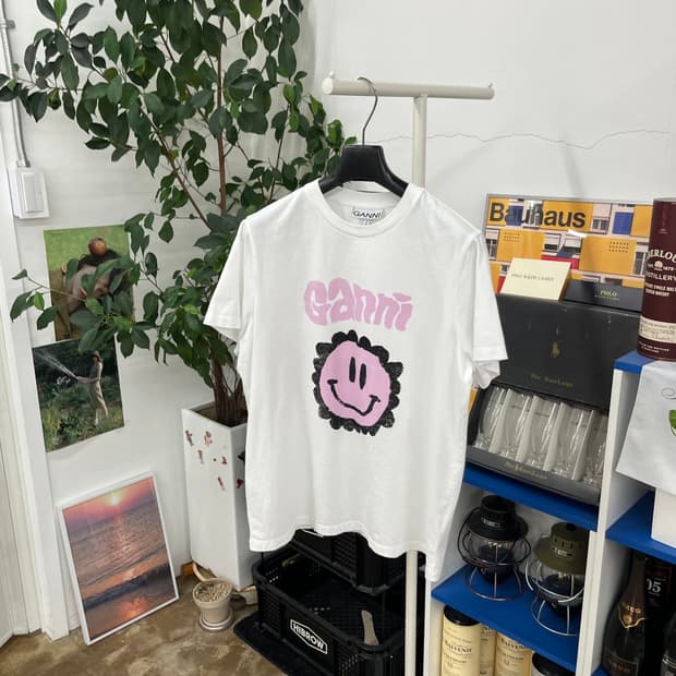 가니 프린팅 반팔 티셔츠 S 