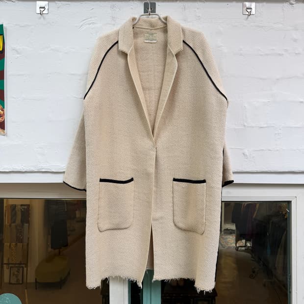 Forte_Forte 베이지 코튼 유타 블렌드 코트 0