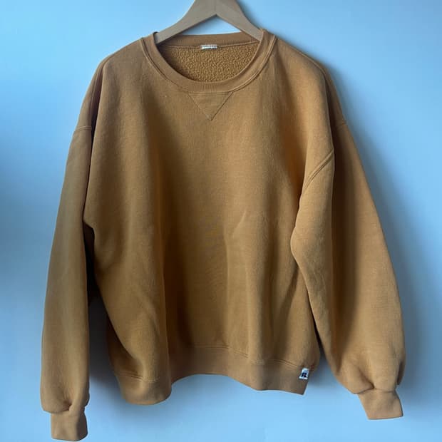 빈티지 러셀스웻셔츠 머스타드 L~XL
