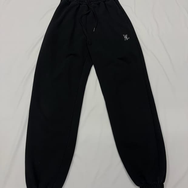 WOOALONG 우알롱 블랙 조거 팬츠 추리닝 바지