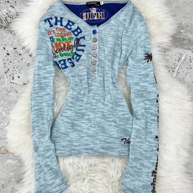 키치 버튼 레터링 슬리브