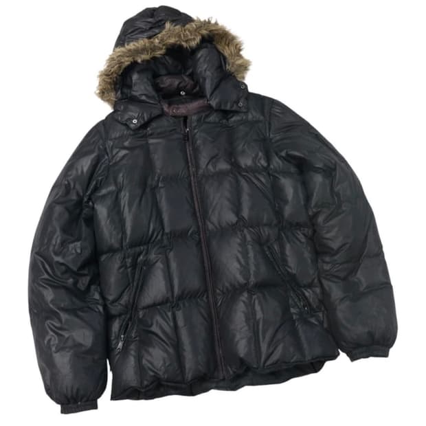 COX 빈티지 후드 퍼 덕다운 패딩 점퍼