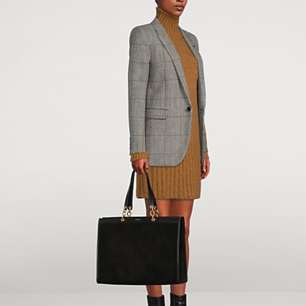 생로랑 Le Maillon Suede Tote Bag 빅 토트백