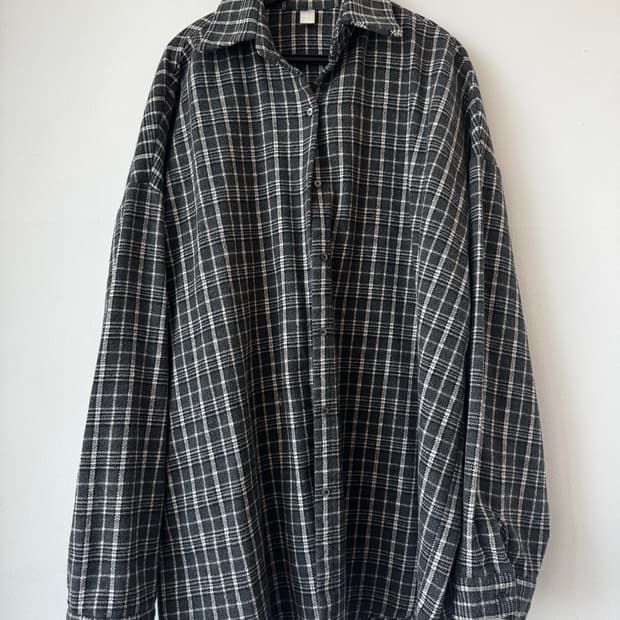 XXL 오버사이즈 체크셔츠 자켓
