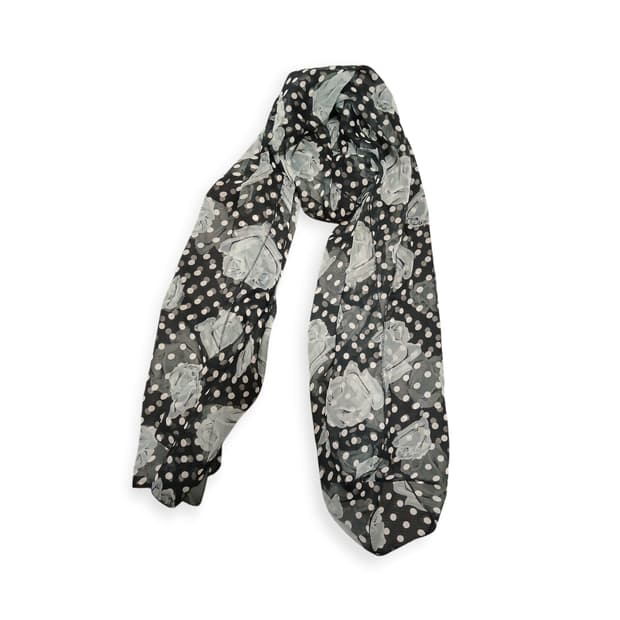 모리걸 장미 땡땡이 스카프