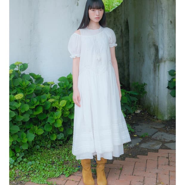 플레타 플레따 드레스 113 쉬어 레이스 롱 원피스