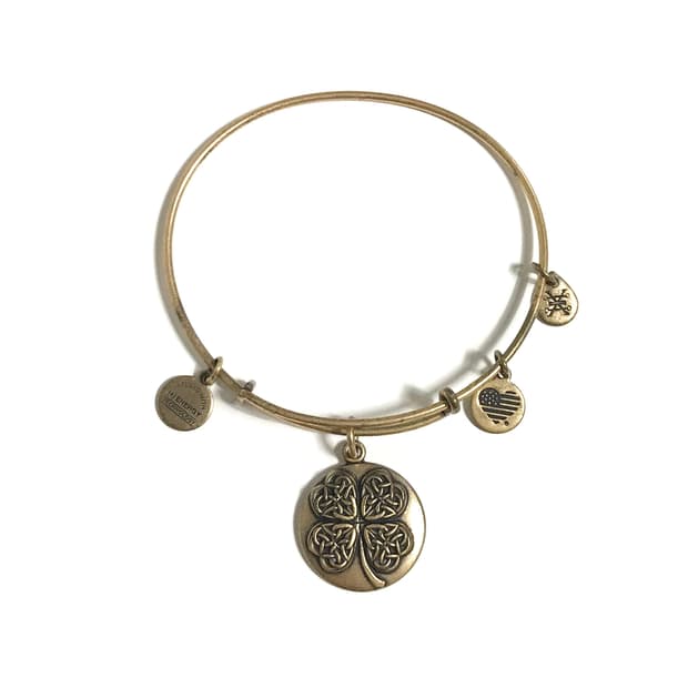 미국 빈티지 네잎클로버 팔찌 엔틱 보헤미안 모리걸 히피 y2k 키치 갸루