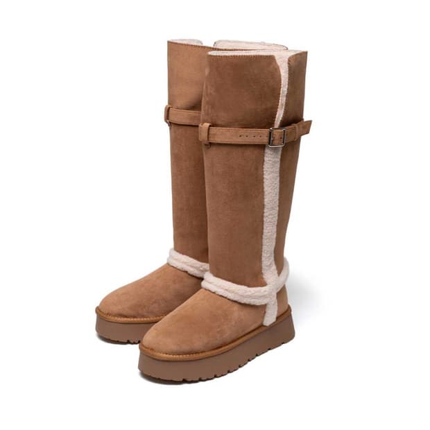 포른른 퍼 스트랩 롱 어그부츠