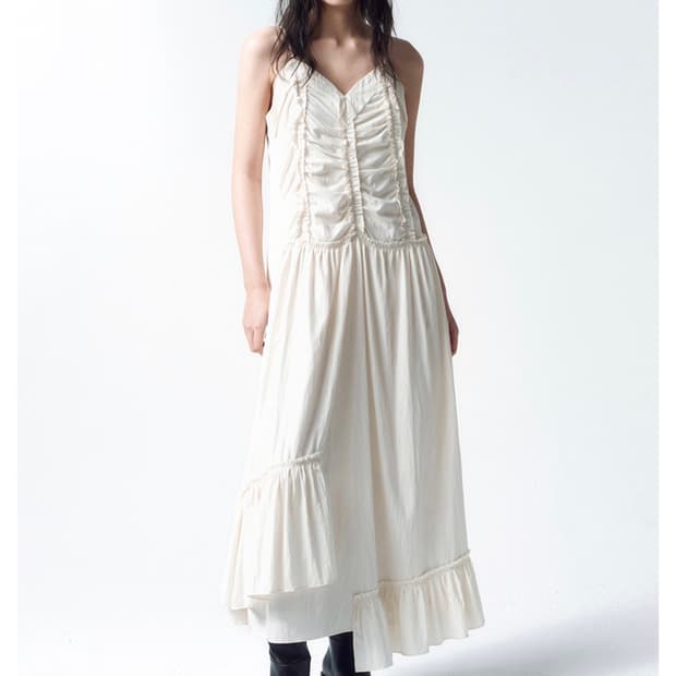 인사일런스우먼 빈티지 프릴 맥시 원피스 CREAM (S)