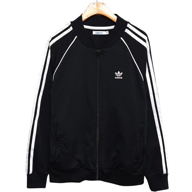 44~55)ADIDAS 아디다스 트레포일 블랙 져지 자켓