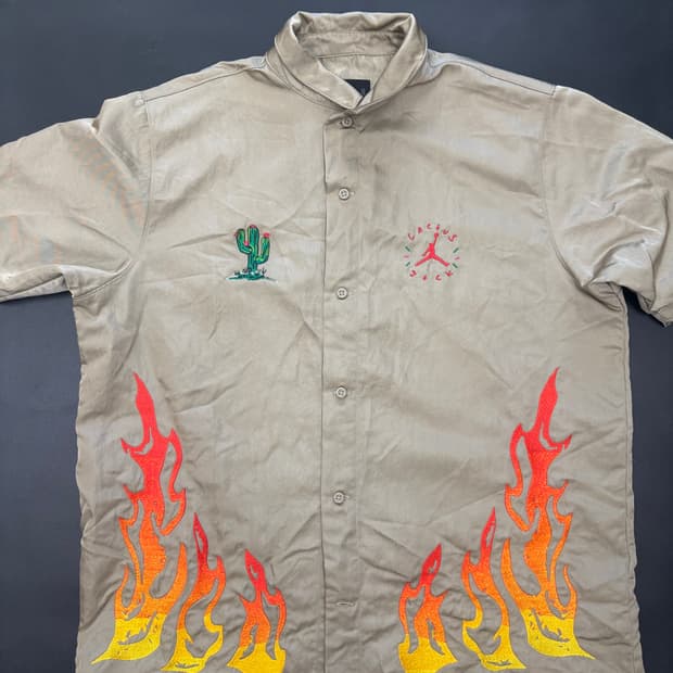 조던 트래비스 스캇 캑터스 잭 버튼 다운 셔츠