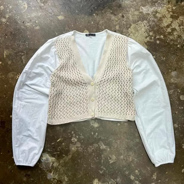 S) ZARA 자라 크롭 가디건