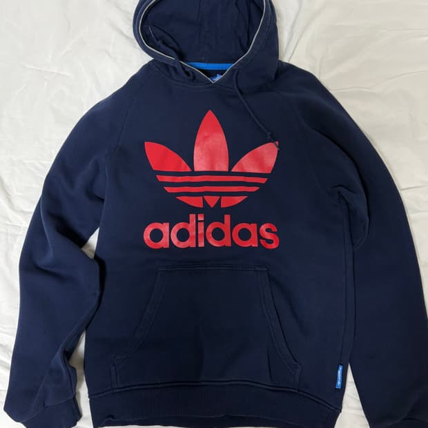 아디다스 네이비 후드티
