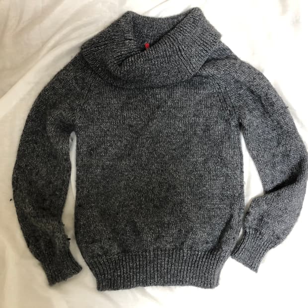 빈티지 모리걸 하이넥 니트