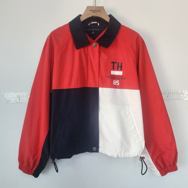 타미힐피거 컬러블록 바람막이 자켓