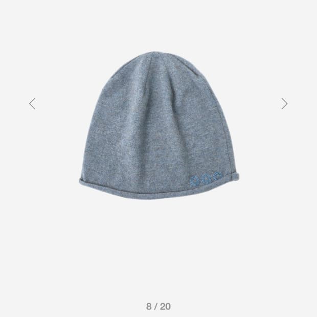 999휴머니티 오버핏 롤드 비니 인디블루