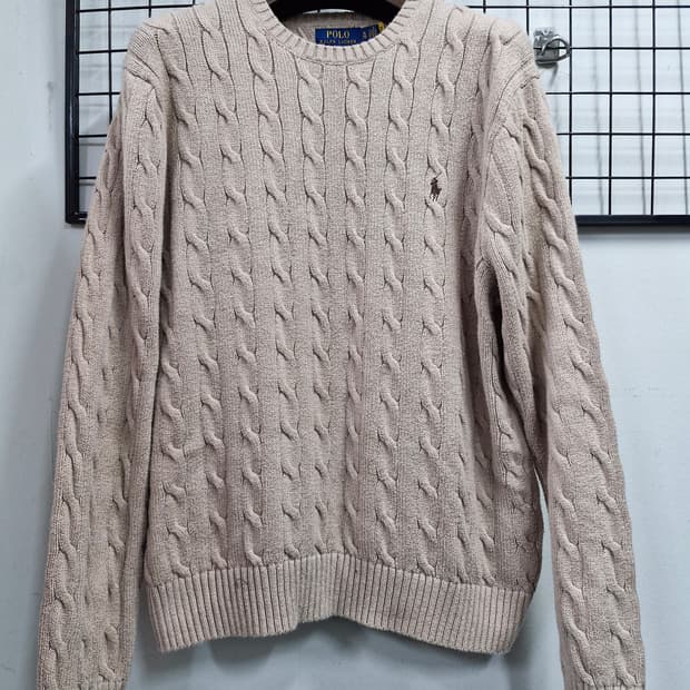 105XL 폴로 랄프로렌 케이블 니트 베이지.