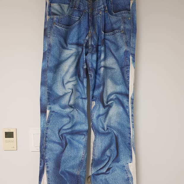 [M] 타이핑미스테이크 디지털 프린팅 데님 진