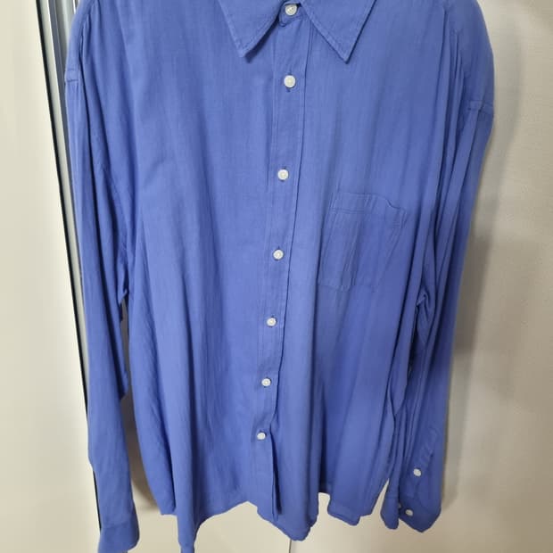 이얼즈어고 hemp cotton 포이카 셔츠, blue, 3
