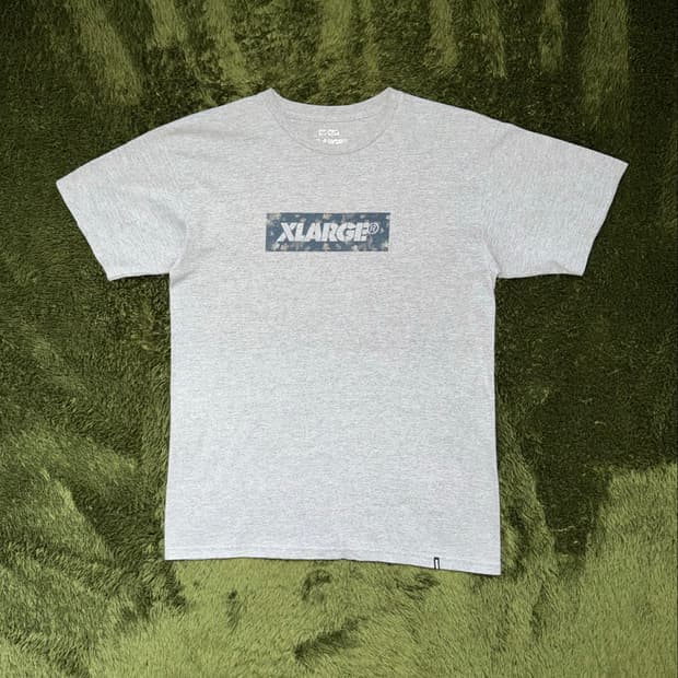 [M] 00s Xlarge 엑스라지 튜블러 박스로고 티셔츠 그레이