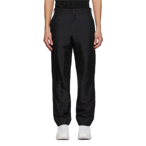 꼼데가르송 옴므플러스 테일러드핏 축융 폴리 팬츠 L