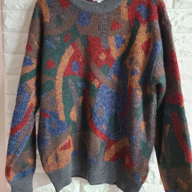 (희귀템)90s 쌍방울 Lee 빈티지 패턴 니트(95)