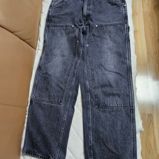 슈프림 더블니 데님 팬츠 진 워시드 블랙 23SS