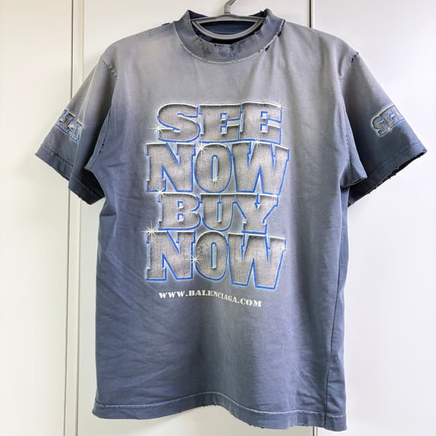 발렌시아가 snbn 스몰핏 티셔츠