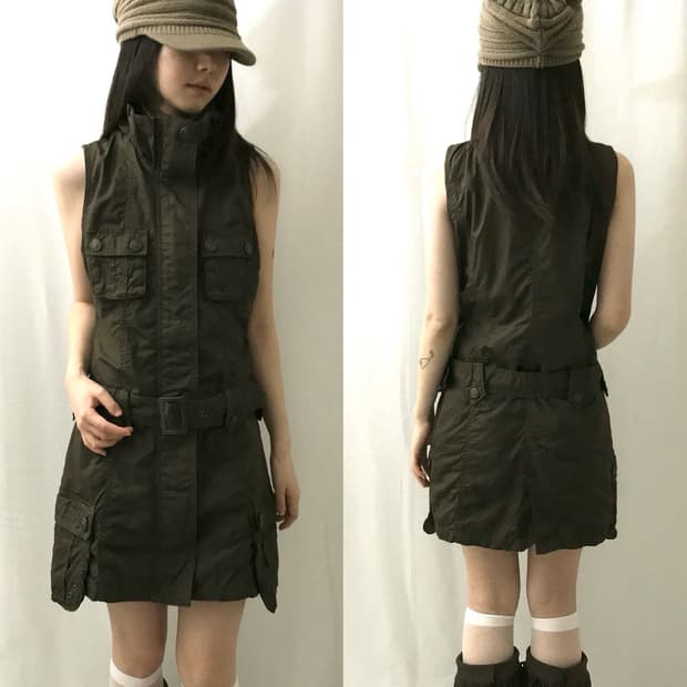 vintage long cargo dress