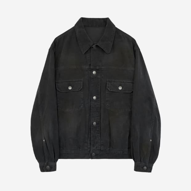 폴리테루 유즈드 트러커 자켓 코듀로이 멀티 페이디드 4사이즈