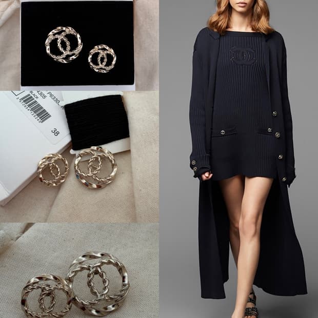 2020p 샤넬 체인 이어링 귀걸이 