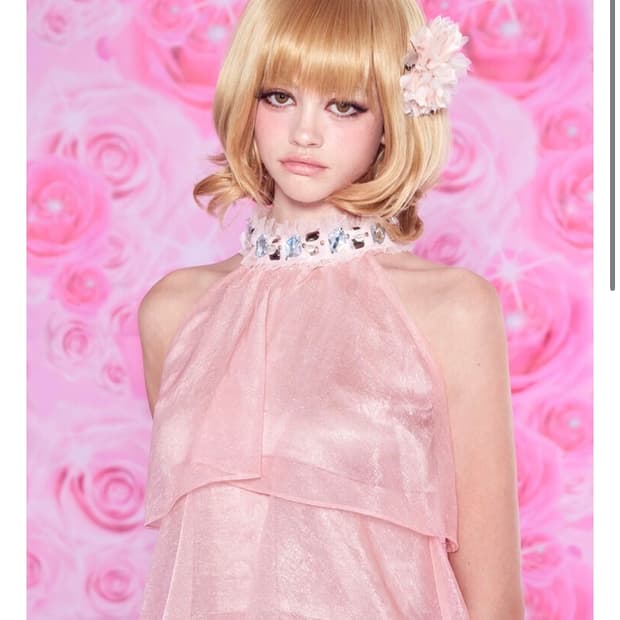 베이비메탈클럽 베메클 블러쉬 돌 블라우스