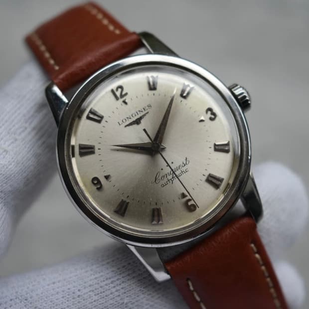 1954년 빈티지 론진 콘퀘스트 오토매틱 시계(A+급)