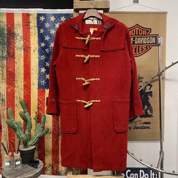 90s 글로버올 GLOVERALL 클래식 후드 더플 코트 떡볶이 코트