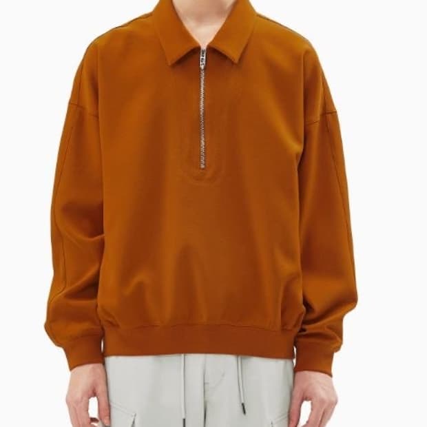 2023 il CORSO 일꼬르소 오렌지색 집업카라 맨투맨