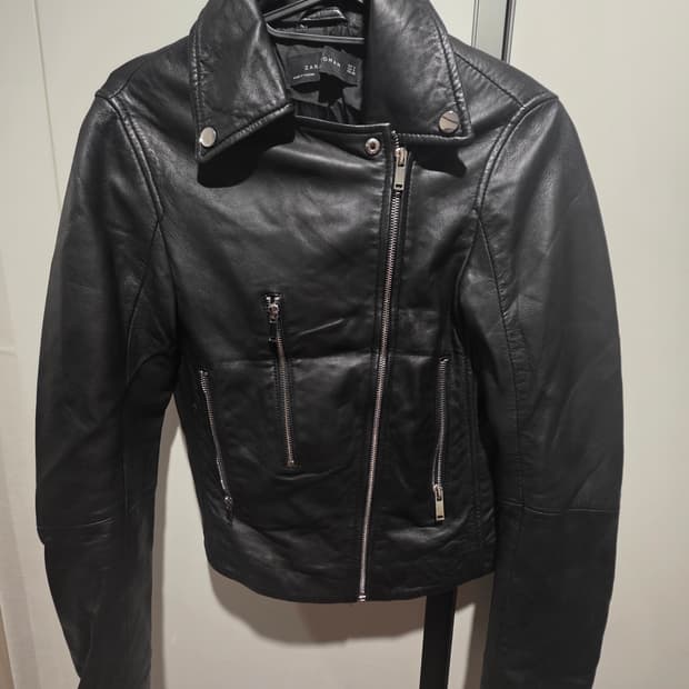자라 우먼 양가죽 라이더 자켓 S