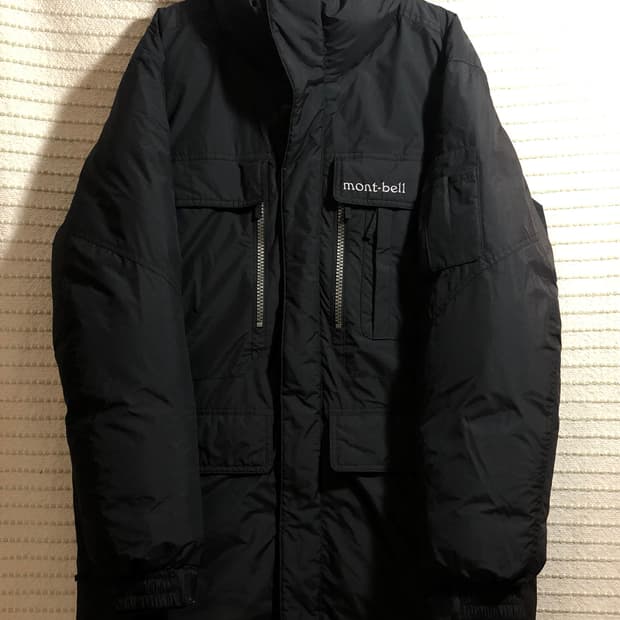 몽벨 빈티지 블랙 덕 다운 패딩 파카