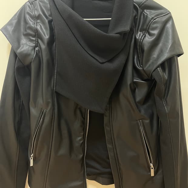 NACHE 2-WAY SLIM FAUX LEATHER RIDER JACK