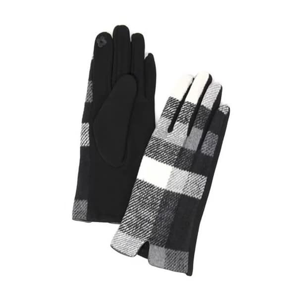 여성용 그레이 체크 장갑 2번 (새상품)