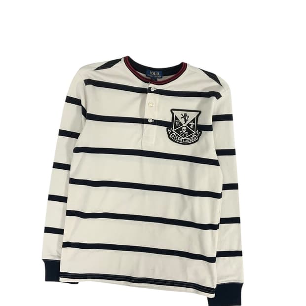 폴로 스트라이프 헨리넥 롱 슬리브리스