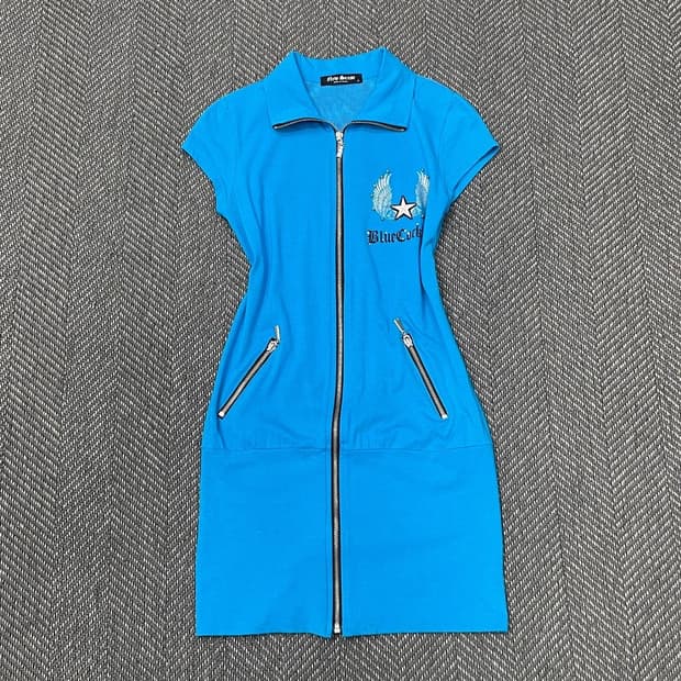 y2k 블루칵테일 펑크 원피스 v0307