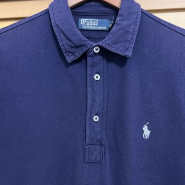 폴로랄프로렌 남성 네이비 PK카라반팔티셔츠 M