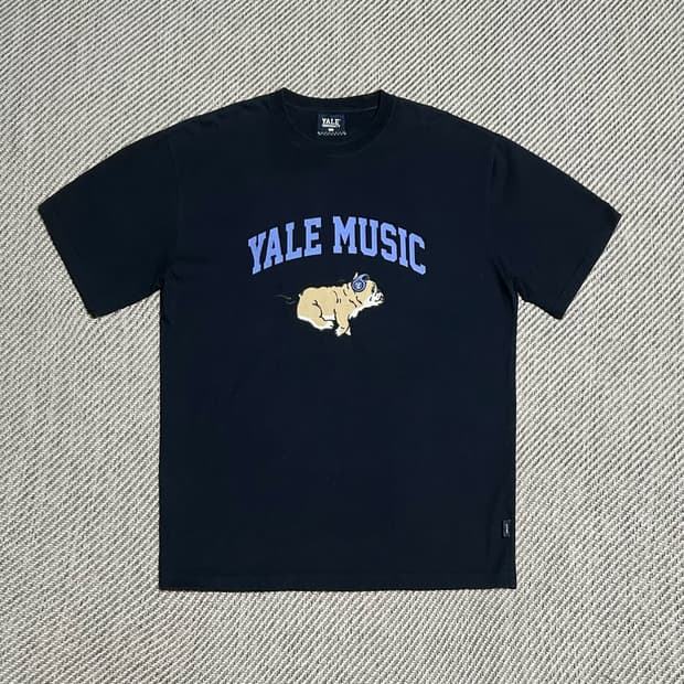 [L] Yale 예일 네이비 라운드 반팔티