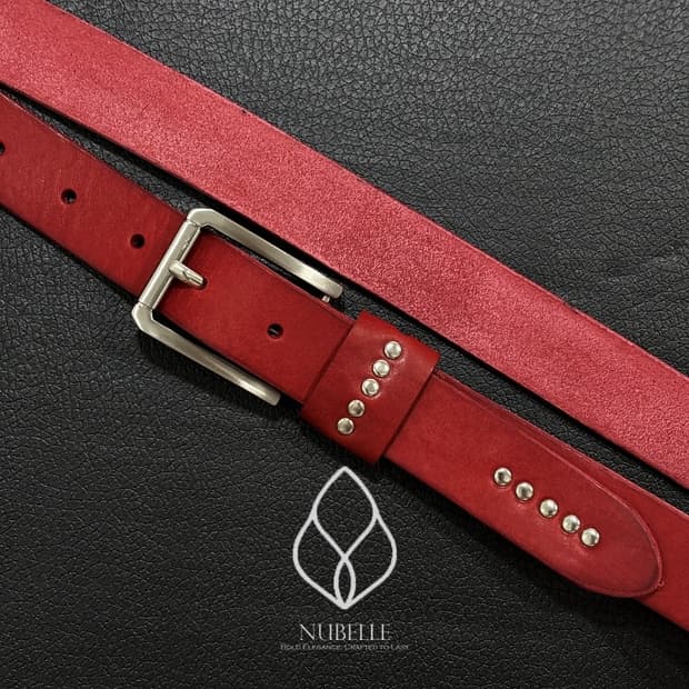 🌗 Vegetable stud belt / 스터드 소가죽 웨스턴 벨트