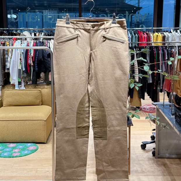 폴로 랄프로렌 브라운 스웨이드 패치 팬츠 